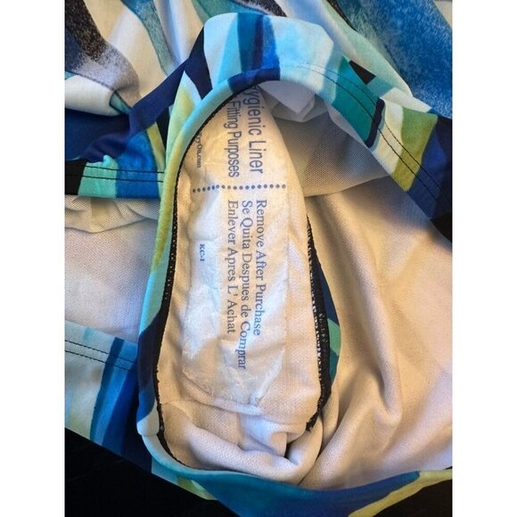 Maxine Of Hollywood Women's Plus Size 18 Swimsuit Blue/Green Abstract Print US 1 - Picture 2 of 7